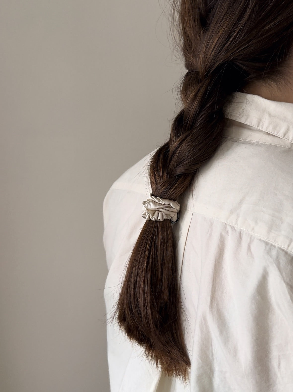 Silk Scrunchie 01/Beige