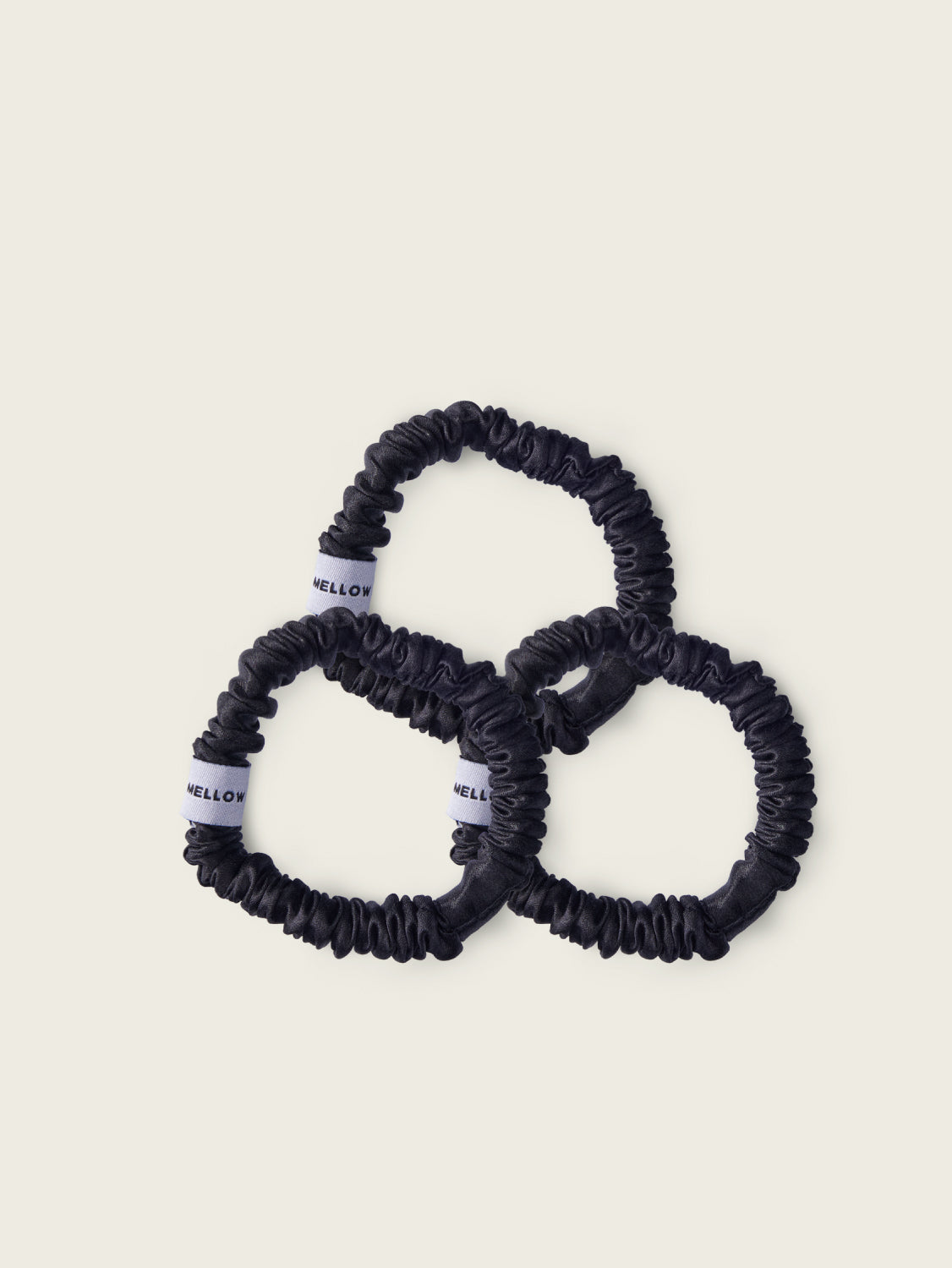 3-Pack Silk Scrunchie No. 1 - Black