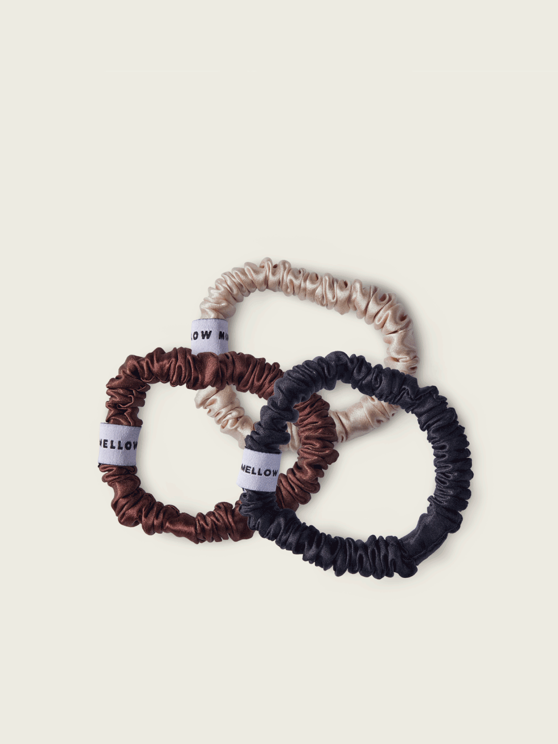 3-Pack Silk Scrunchie No. 1 - Mix