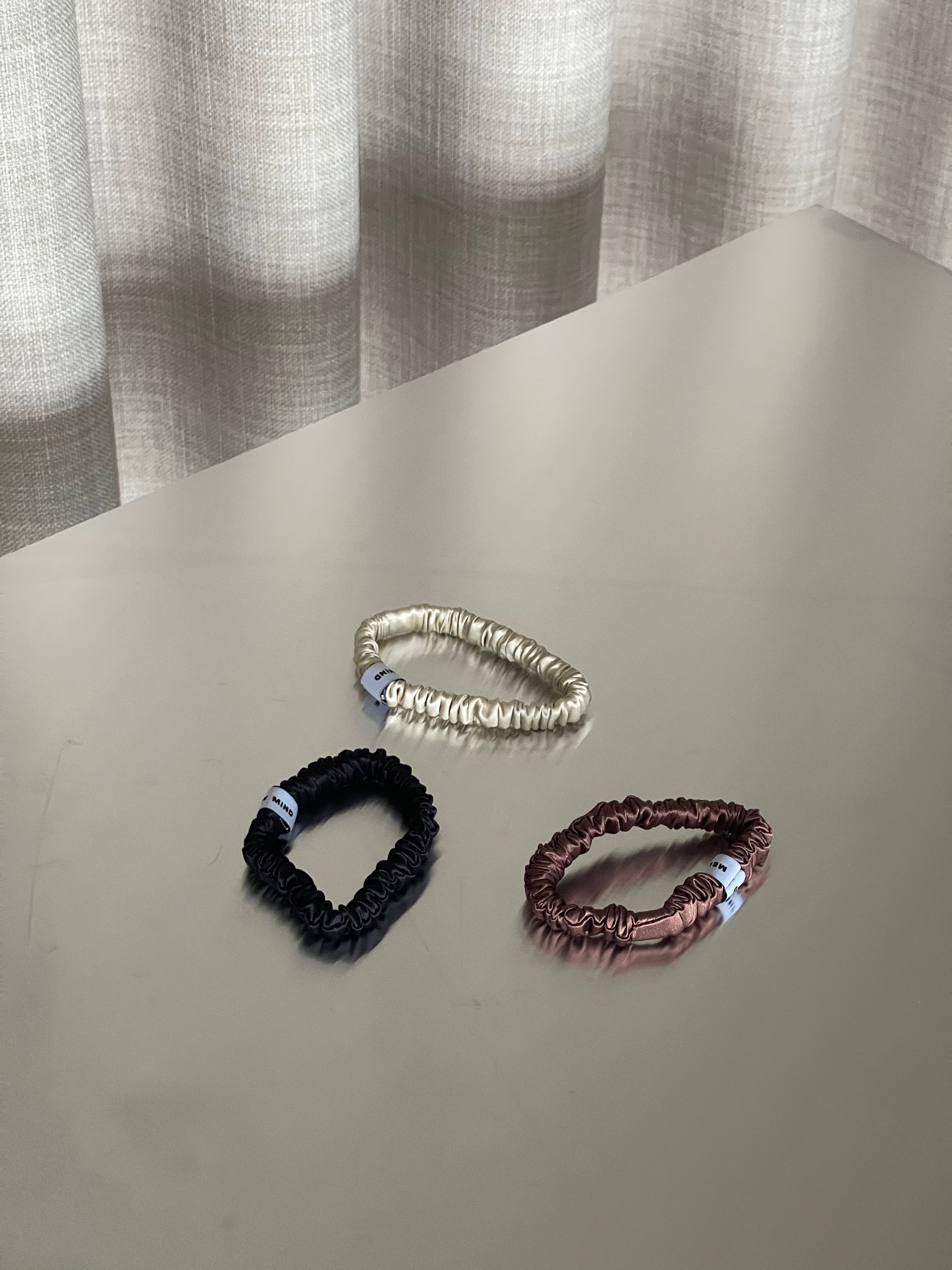 3-Pack Silk Scrunchie No. 1 - Mix