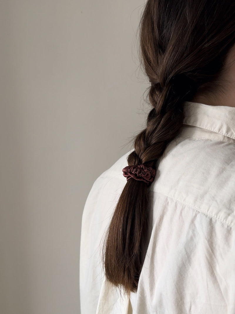 Silk Scrunchie 01/Brown